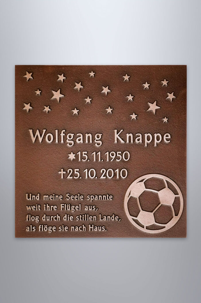 Gestaltungsbeispiel, Schrift erhaben