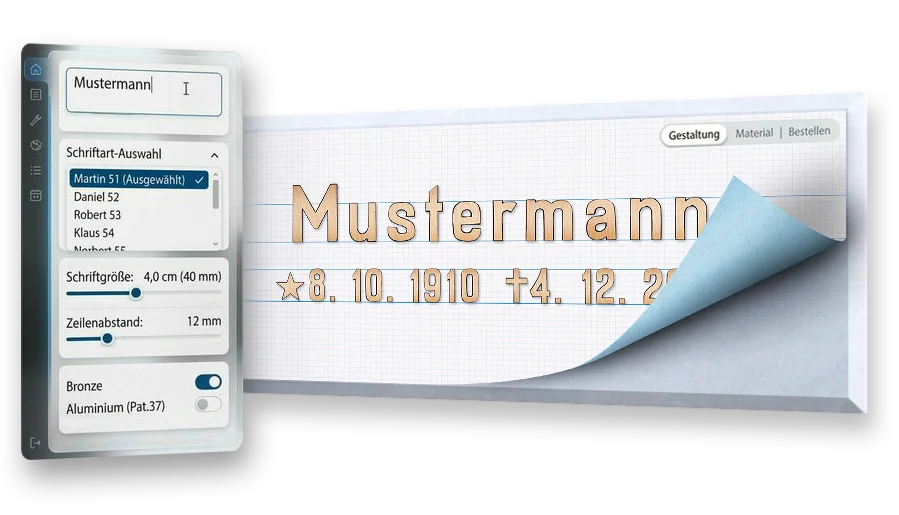 Anetsberger + Herb Schriftgenerator Vorschau (Mustermann / Martin 51)